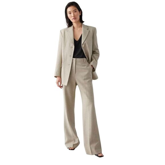& Other Stories relaxed long silk blazer size 0 - Picture 1 of 6